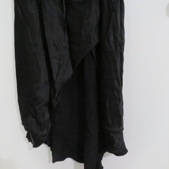 Bebe Womens Sz M Black Velvet and Satin Wrap Whimsigoth Dress Vintage 90's - Picture 5 of 7